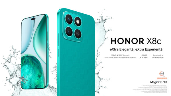HONOR X8c: noul smartphone elegant și puternic
