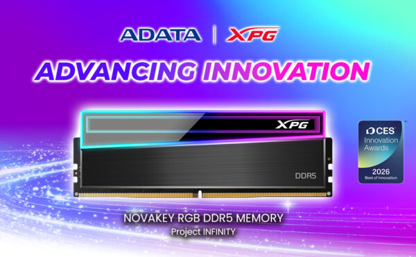 XPG câștigă premiul suprem la CES 2026 — „Best of Innovation” pentru  memoriile de gaming NOVAKEY RGB DDR5