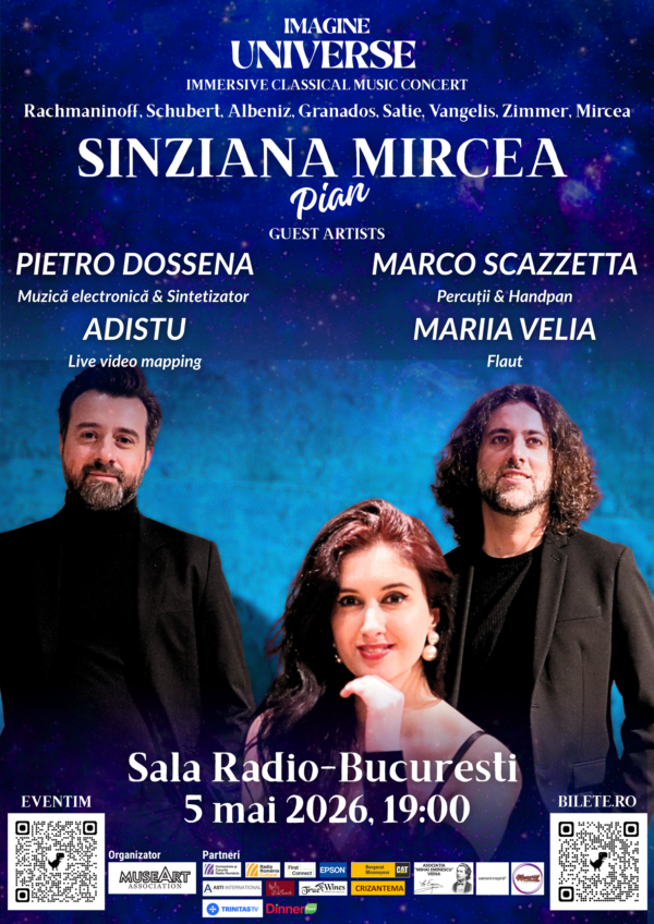 „IMAGINE UNIVERSE” – Sînziana Mircea & Friends: concert extraordinar la Sala Radio din București pe 5 mai